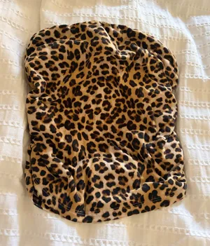 Faded Rose Leopard Print Strapless Tube Top - Brown & Black thumbnail 1