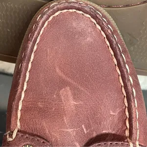 Sperry Womens 6 Red Leather 2 eye Boat Shoes Loafer Burnt‎ Sienna Preppy Classic thumbnail 7
