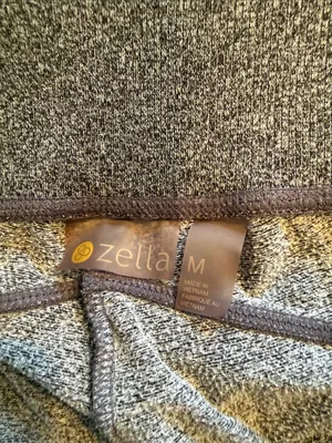 Zella Med Heather Gray Performance Jogger Pants zip pockets wide waistband cozy thumbnail 7