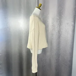 We The Free Free People Womens Oversized Knit Sweater Cream Beige Medium OB10036 thumbnail 4