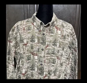 Cabela's longsleeve buttondown Denim deer & tree camouflage pattern - Size XL. Gently warn & excellent condition. Measurements approximately 27” from armpit to armpit x 29” long. Non-smoking home. Priced at as is condition. Don’t like my price make a reasonable offer! And thank you for checking my closet! thumbnail 3