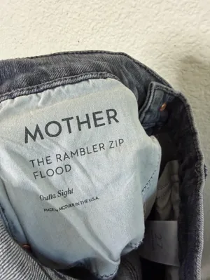 MOTHER‎ Superior The Rambler Zip Flood Outta Sight Jeans In Charcoal Womens 27 thumbnail 10