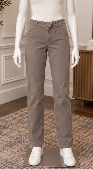 Dockers Womens Pants Gray Solid Straight Leg Chinos Size 6 Short thumbnail 1