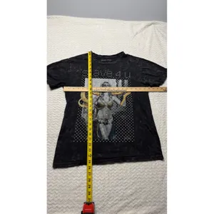 Britney Spears Slave 4 U Graphic T-Shirt Black Mineral Wash Large RN102050 thumbnail 4
