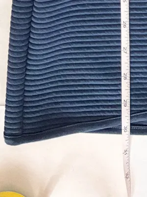 MPG Ottoman Long Full Zip Up Ribbed Sweater Jacket - S - Slate Blue thumbnail 4