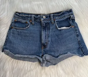 Abercrombie The Mom High Rise Denim Festival Cut Offs thumbnail 1