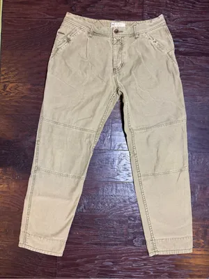 Free People Size 27 Olive Khaki Utility Pants Straight Leg Cargo Boho thumbnail 3
