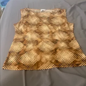 A'Gaci Sleeveless Brown Geo Print Tank thumbnail 3