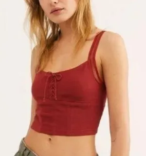 Free People She’s Fancy Brami Redstone New Medium thumbnail 1