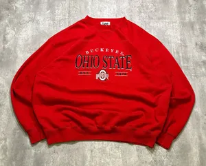 Vintage Lee Sport Embroidered Ohio State Buckeyes Red Crewneck Sweatshirt thumbnail 1