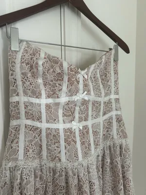 For Love & Lemons Lace Mini Dress White thumbnail 4