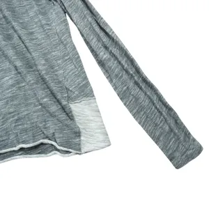 Free‎ People Beach Womens Grey Slub Knit Cowl Neck Long Sleeve Top Cozy Slouchy thumbnail 4