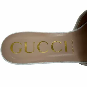 Gucci GG Monogram Malaga Kid Platform Slide Sandal White Size 41 thumbnail 12