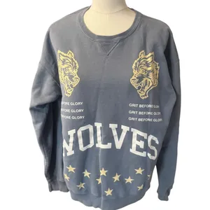Darc Sport Grit Before Glory Wolves Crewneck Sweatshirt Blue Limited #197/1000-L thumbnail 2