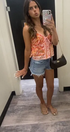 tj max floral tank top Pink Size M thumbnail 1