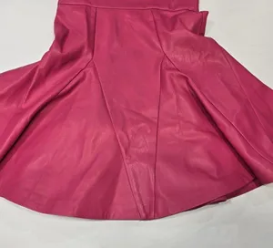 Susana Monaco Faux Leather Corset Flare Dress in Azalea thumbnail 10