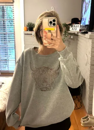 Shein Cow Sweater thumbnail 1