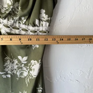 Inspired Hearts Dress Milkmaid Y2k Medium Floral Maxi Cottagecore Puff‎ Sleeve thumbnail 9