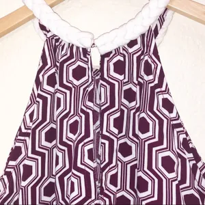 NEW Escapada Rope Halter Top Preppy Resortwear Vacation Nautical Geo Print thumbnail 5