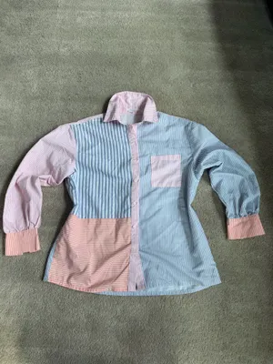Peppermayo Colorblock Striped Button-Up Shirt – Size 4 thumbnail 2