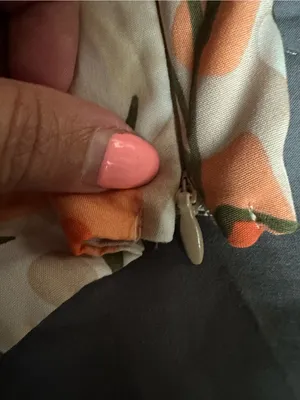 Entro Floral Off-Shoulder Top bandeau style in Orange & green thumbnail 3