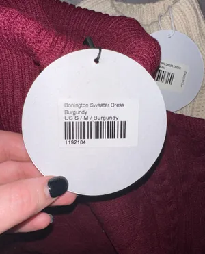 Bonington Sweater Dress Burgundy thumbnail 2