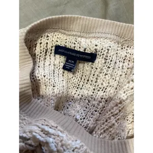 American Eagle Outfitters Cream Chunky Knit Sweater thumbnail 5
