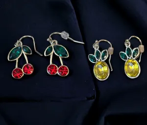 Cherries And Pineapples Drop Earrings Multiple thumbnail 1