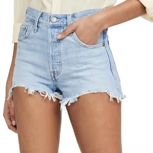 Levi's Blue High-Waisted Jean Shorts thumbnail 1