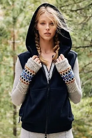 Free People Movement Higher Ground Fleece Vest in Black thumbnail 1
