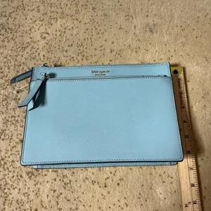 Kate Spade New York‎ Light Blue Saffiano Leather Triple Zip Crossbody Bag thumbnail 2