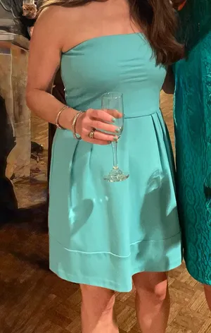 Amanda Uprichard Dress strapless aqua/turquoise thumbnail 1
