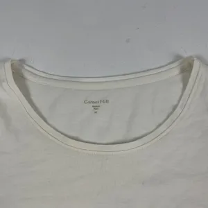 Garnet Hill Shirt Womens XS White Scoop Neck Long Sleeve Stretch Jersey‎ Basic thumbnail 3