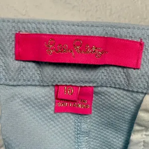 Lilly Pulitzer Adie Ruffle Pocket Shorts Blue Preppy Coastal Resort Size 10 thumbnail 3