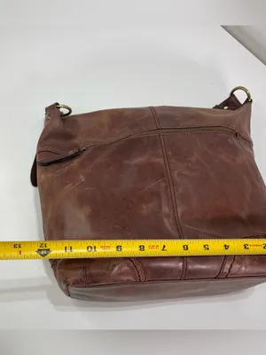 Diba True Leather Shoulder Bag Boho Slouchy Hobo Brown Whimsigoth Hippie Fairy thumbnail 8