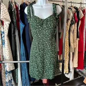 Rihoas Green Sweetheart Neck Floral Slip Mini Dress thumbnail 7