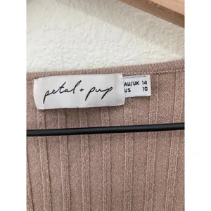 Petal and Pup Mable Mauve Clean Girl Softgirl Minimalism Boho Crop Sweater Top thumbnail 3
