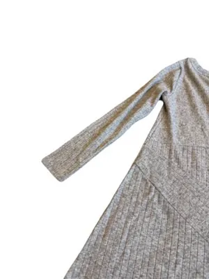 Soft Surroundings Beige Ribbed Knit Sweater Dress Long Sleeve Midi Medium Womens thumbnail 4