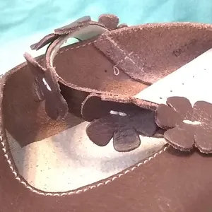 Ladies leather slides European 39 Size 8 thumbnail 3