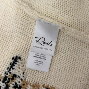 RAILS Perci Animal Star Sweater Ivory Black Camel Cotton Blend Knit X-Small thumbnail 12