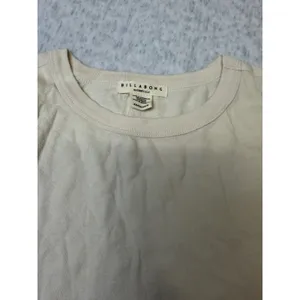 Billabong Essentials Womens XS Cream Beige Cotton Short Sleeve Cropped Tee NWOT thumbnail 3