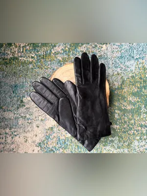 Vintage Accessories Thinsulate black leather gloves, size XL thumbnail 2