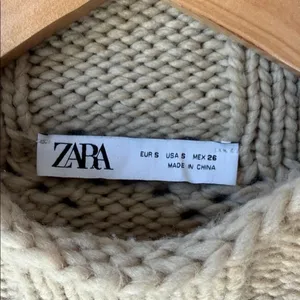 Zara Chunky Wool Blend Textured Knit Mock Neck Sweater thumbnail 4