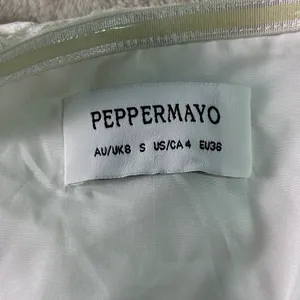 Peppermayo White Floral Jacquard Strapless Mini Dress thumbnail 5