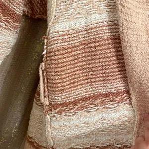Free People Cozy Cabin Chunky Knit Boho Ivory Peach Cardigan Sweater Oversized X thumbnail 6
