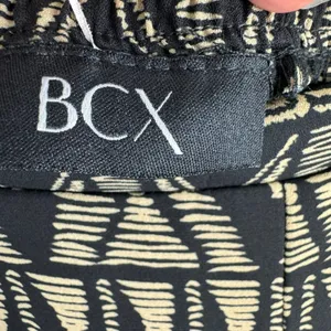 BCX Black‎ Tan Patterned Lightweight Elastic Waist Straight Leg Pants Size XL thumbnail 4