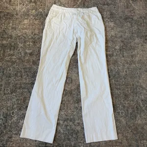 Loro Piana White Cotton Silk Blend Wide Leg Trousers Pants Italy Size 44 thumbnail 4