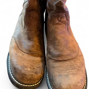 Ariat Women’s Size 8B Brown Leather Cowboy Western Boots Embroidered Stars thumbnail 8