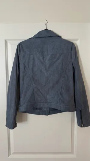 Lush Clothing Blue Biker Jacket thumbnail 3