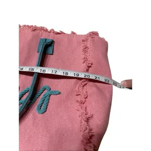 Summer Rope Canvas Tote Beach Bag XL Pink NWT thumbnail 7